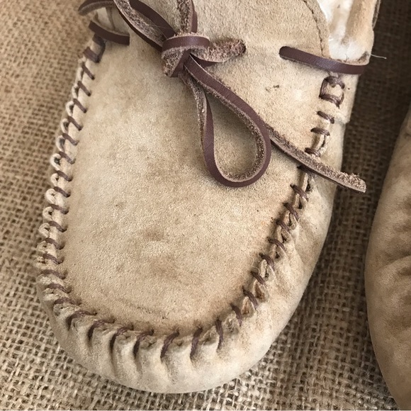 UGG Dakota Chestnut Moccasins Sherpa Suede Slipper Size 7 - Picture 6 of 12